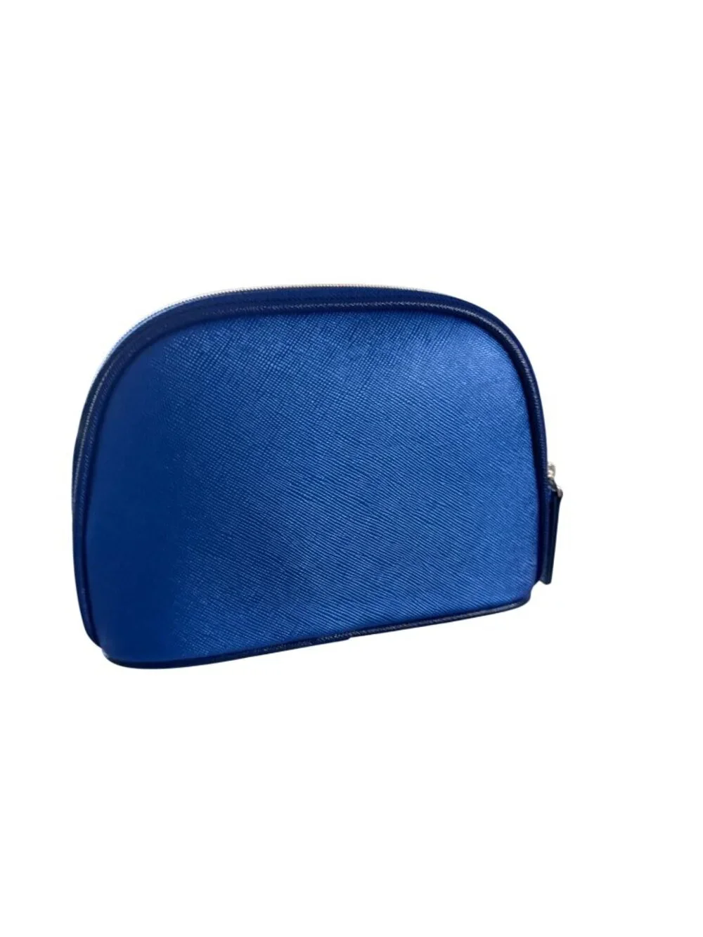 LA MER Blue Metallic Zip Toiletry Cosmetic Bag NEW NWOT